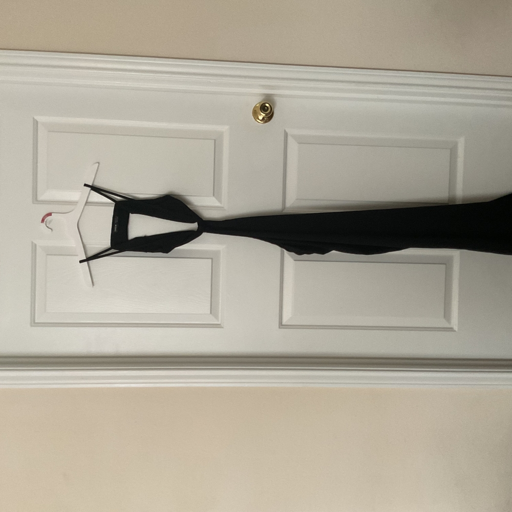 Elegant Black Halter Dress